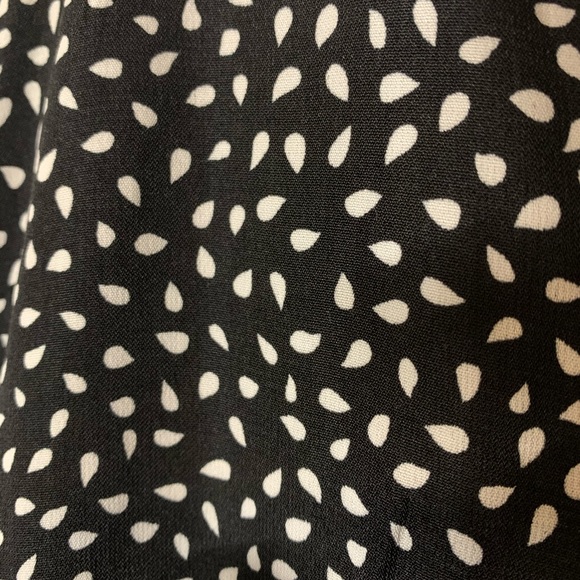 Black Polka Dot Ruched Side Tea Dress - Picture 5 of 6